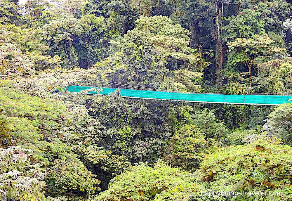 A suspended bridge for sky walking in Arenal