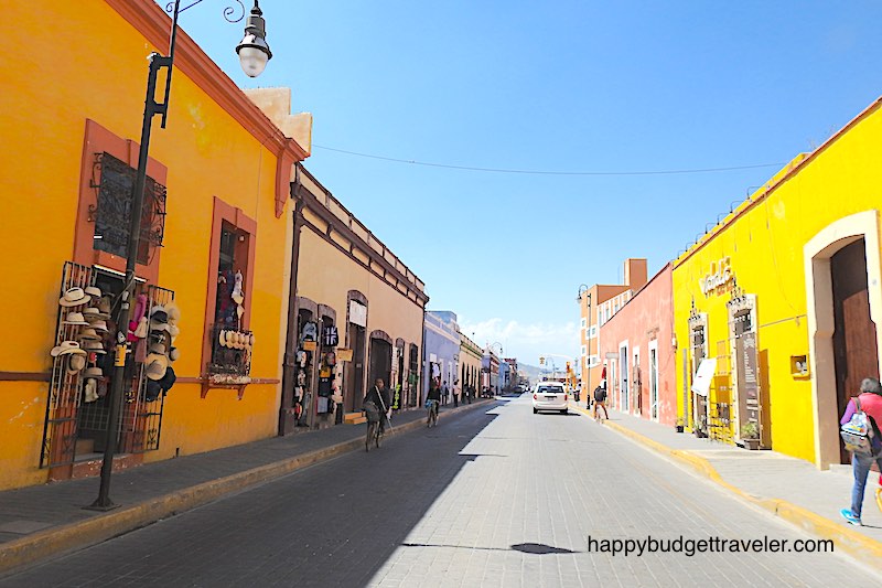 A colorful Cholula street in Puebla-Mexico