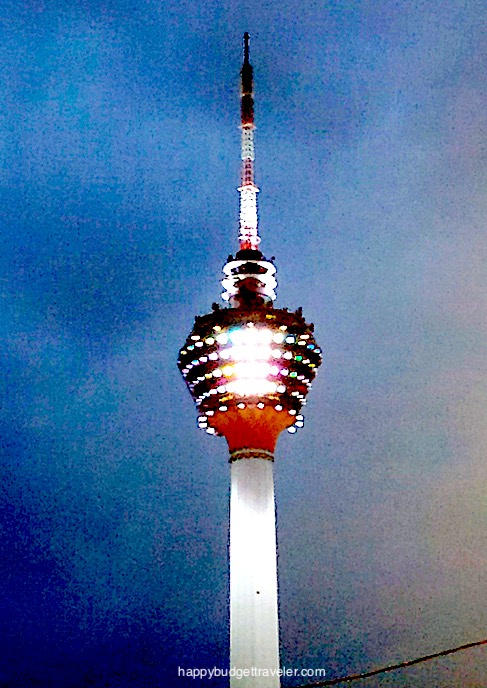 Picture of the Menara K.L. Tower caught in the fading light of the evening sun. Kuala Lumpur, Malaysia