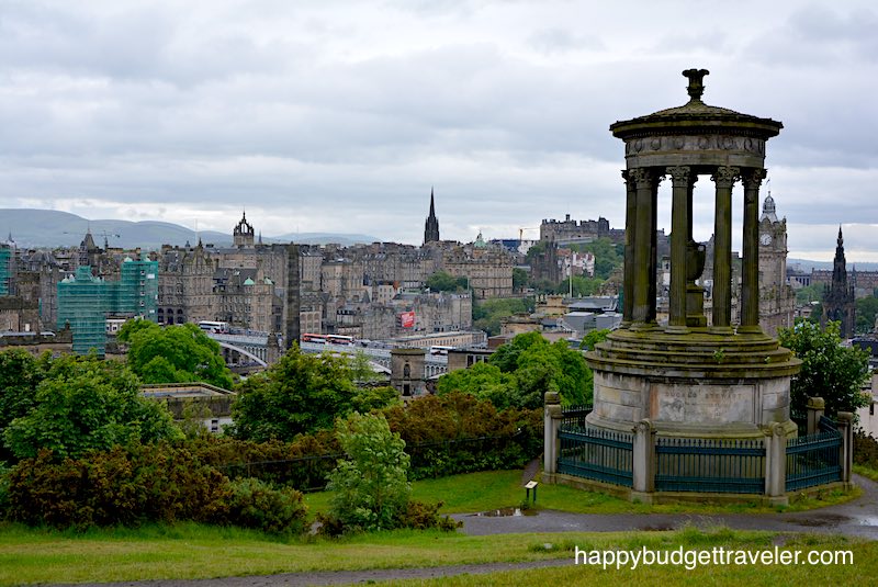 View of Edinburgh-Scotland from Calton hill.