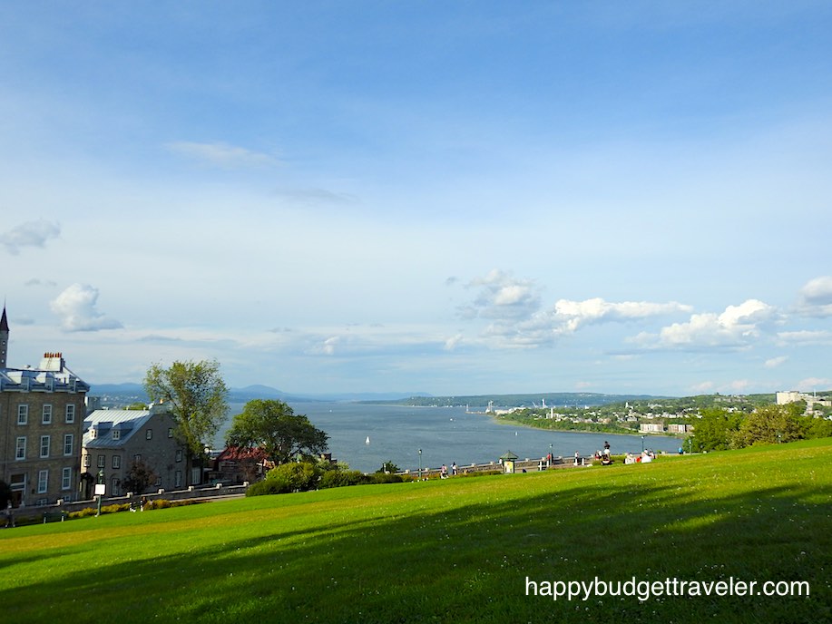 View from the hill of the Citadel in Quebec City.