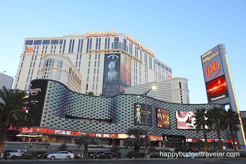 Picture of Planet Hollywood in Las Vegas advertising the J Lo Show.