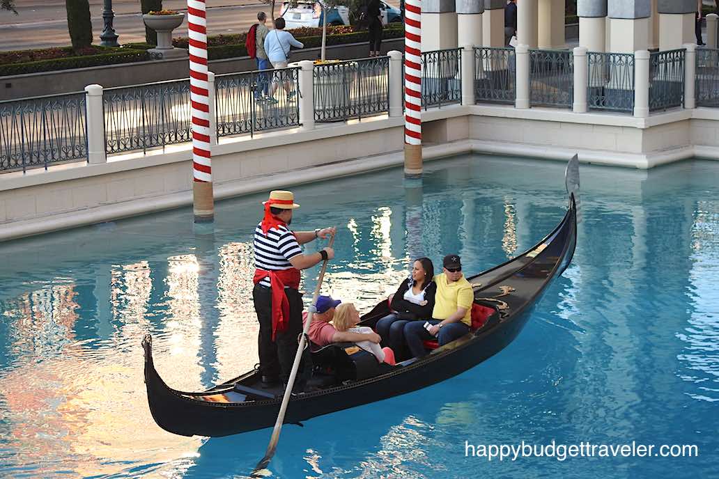 A Gondola ride at The Venetian, Las Vegas.