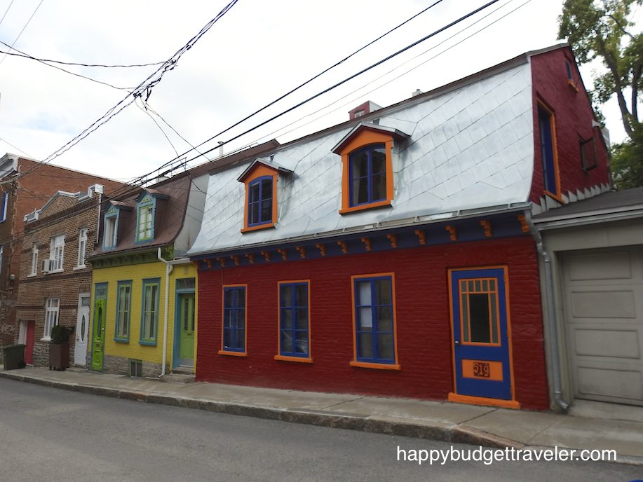 Colorful homes in Quebec City