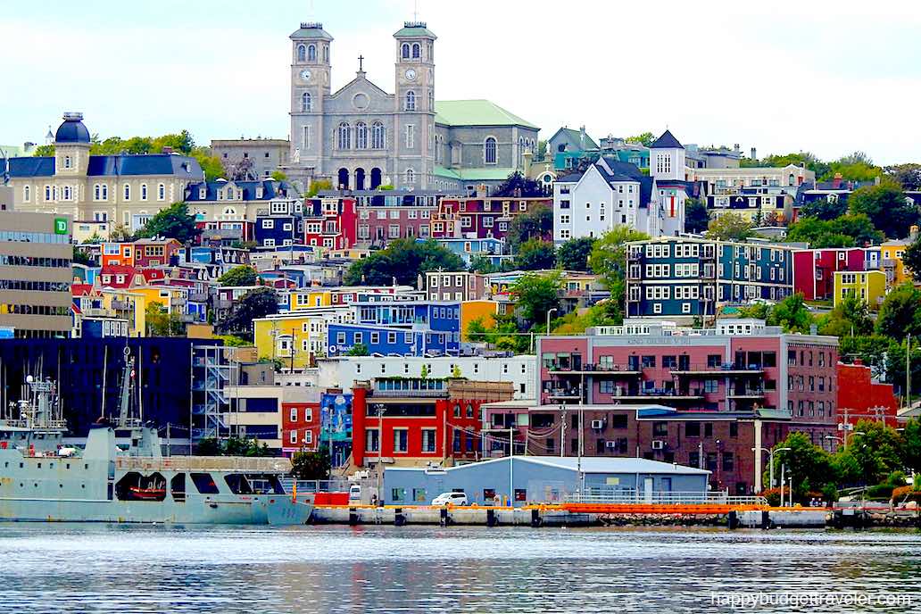 Picture of the Basilica Cathedral of St. John the Baptist dominating the skyline of the city of St. John's, Newfoundland