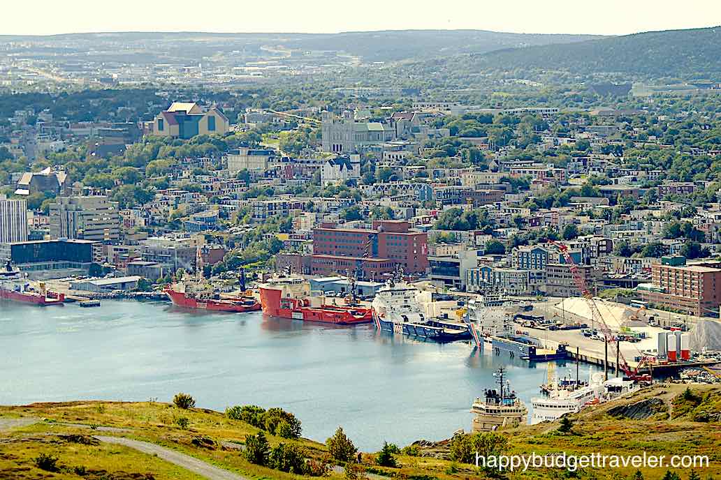 A view of St. John's Harbor and City from Signal Hill.