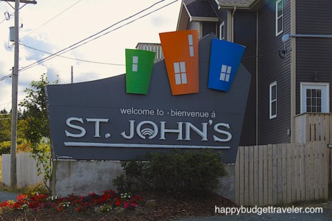 Picture of signboard, Welcome to Saint John's!