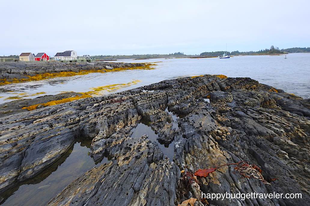 A scenic view of the coastline at Blue Rocks, Lunenburg-Nova Scotia.