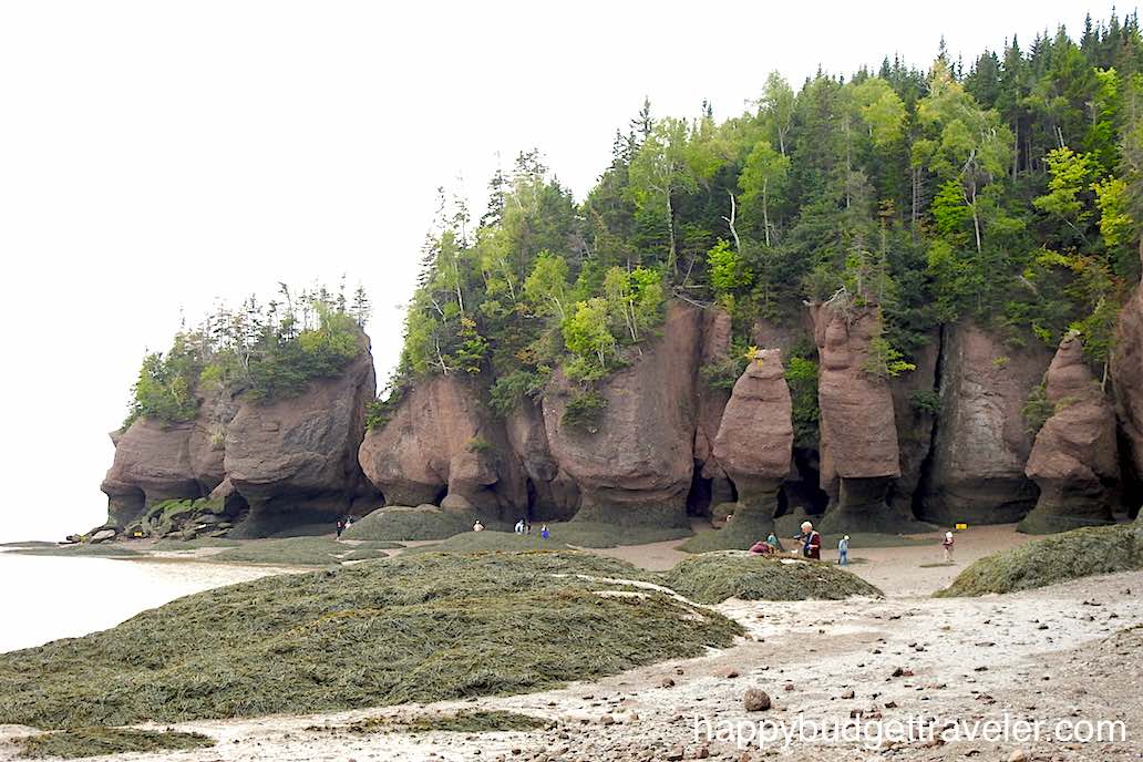 A view of low-tide at Flowerpots Rocks at the Bay of Fundy in New Brunswick