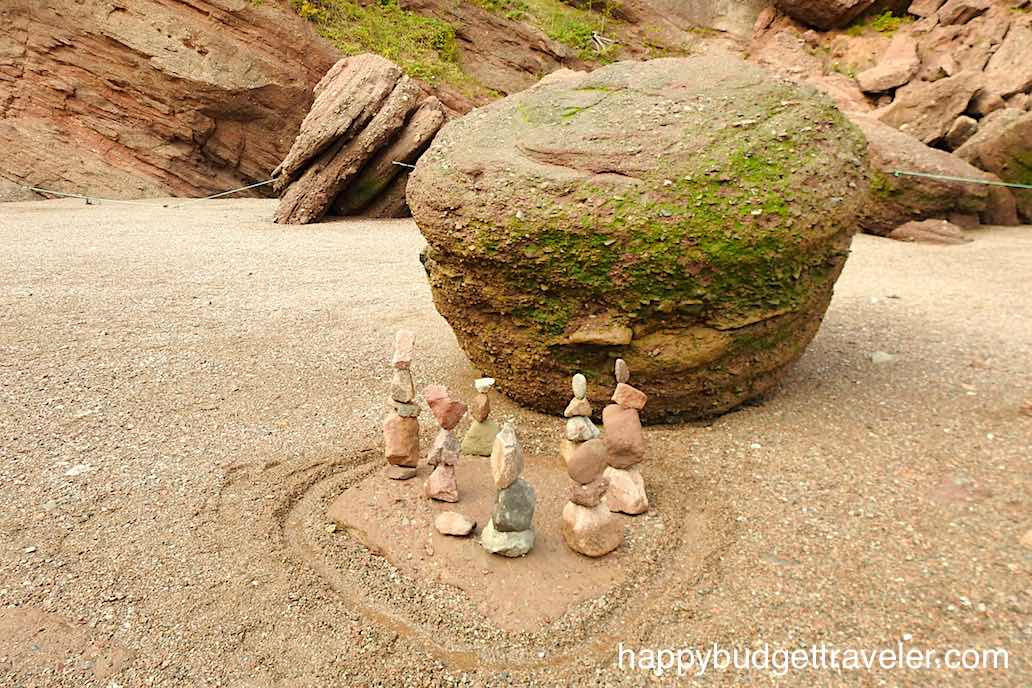 A picture of balanced rocks at Hopewell Rocks, Bay of Fundy-New Brunswick.