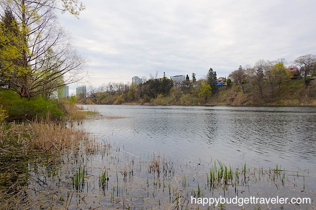 A view of Grenadier pond in High Park, Toronto-Canada