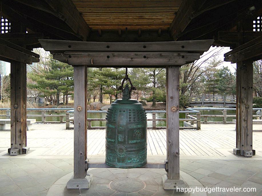 Picture of the Friendship Bell in Kariya Park Mississauga.