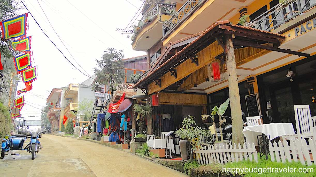 View of a street in Sa Pa, Hanoi, Vietnam