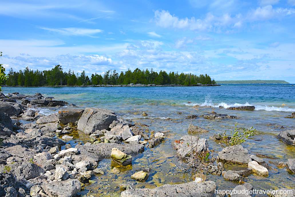 View of the water-line at Dunks Point, Tobermory
