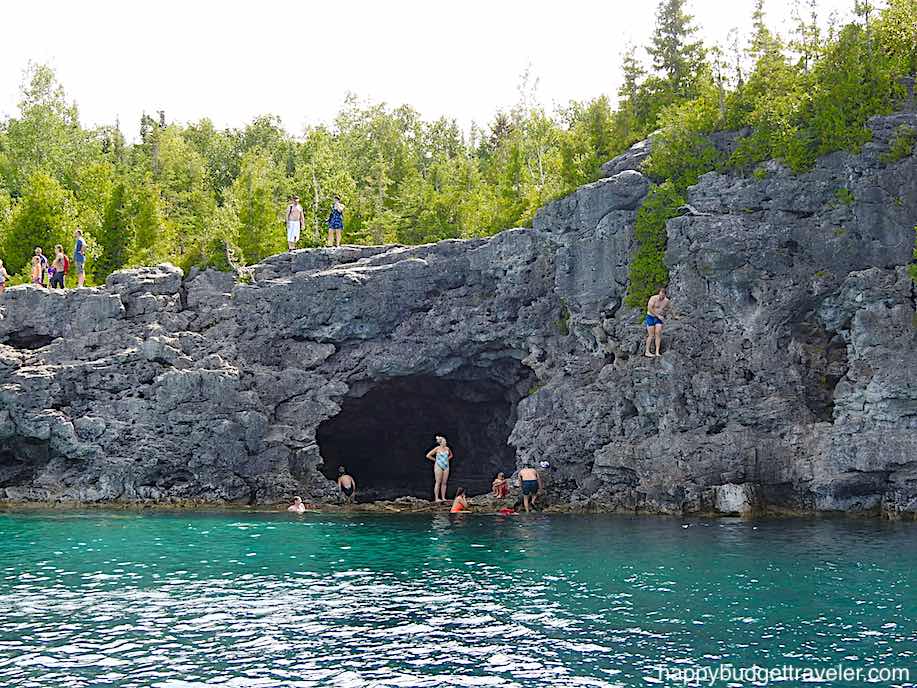 Picture of people at the Grotto, Tobermory