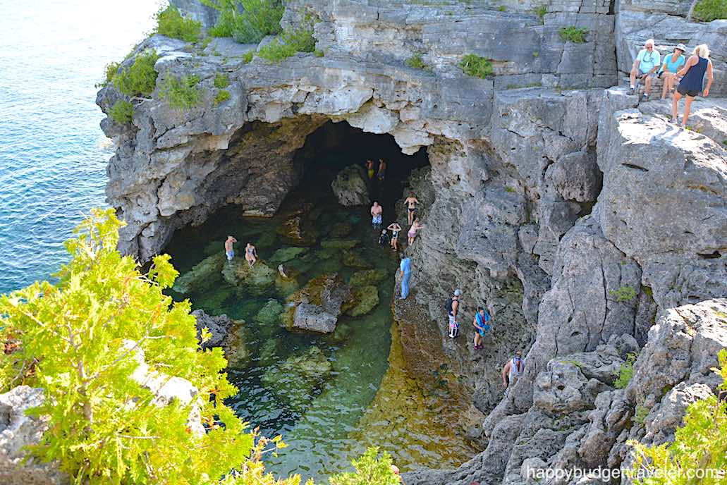 Picture of people hiking in Tobermory at The Grotto