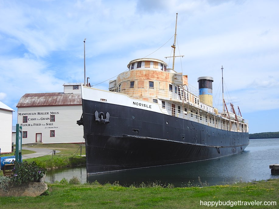 Picture of the retired steamship Norisle in Manitowaning, Manitoulin Island