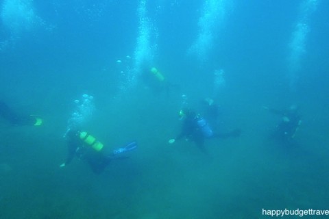 Picture of Scuba divers in Big Tub Harbor, Tobermory
