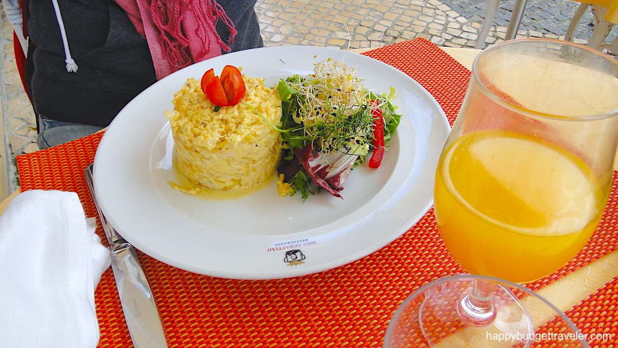 Picture of Bacalhau à brás at a local restaurant in Lagos, Algarve region-Portugal