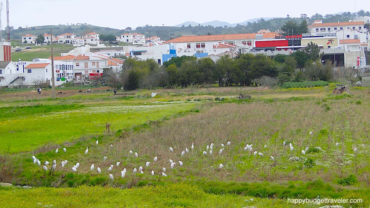 Picture of a village along the coastal route from Lisbon to the Algarve region of Portugal