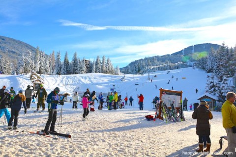 Picture of the base of Blackcomb Ski-run