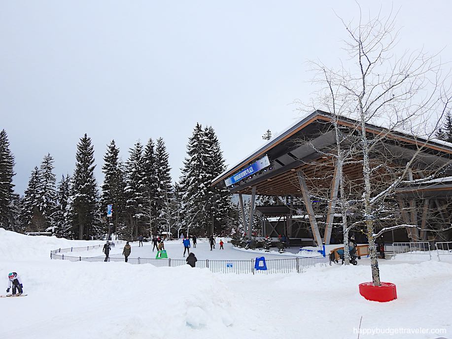 Picture of the outdoor skating rink at the Olympic Plaza, Village North, Whistler