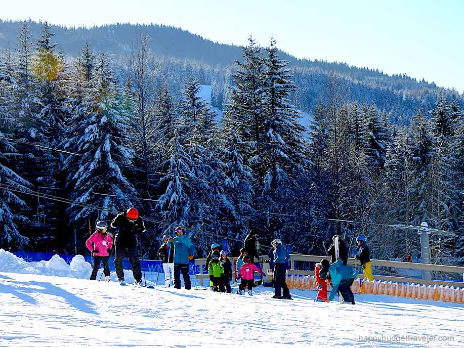 Picture of kids learning to ski in Whistler