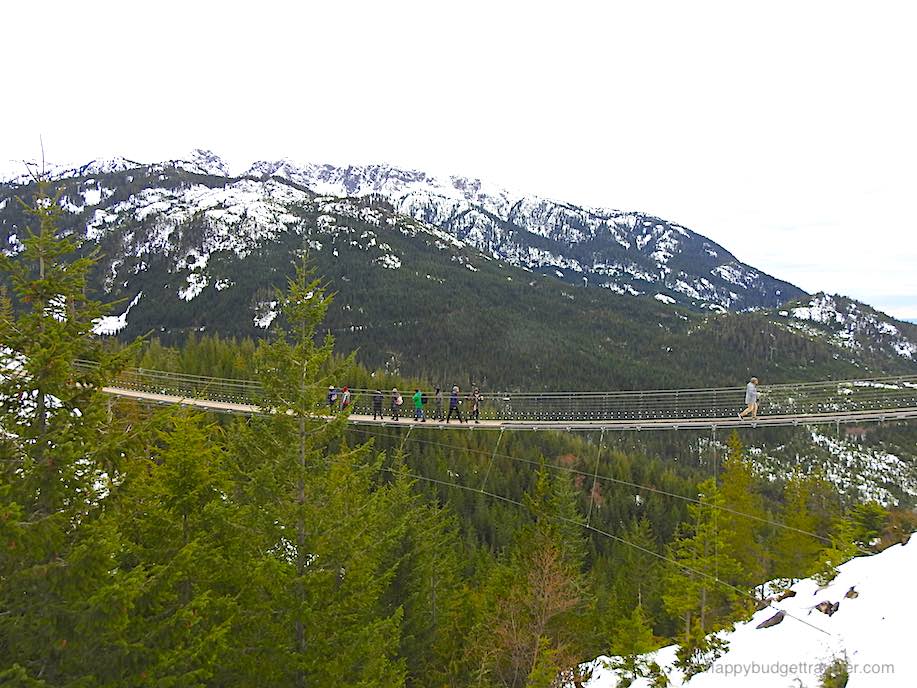Picture of the 100 metre long Sky Pilot suspension bridge in Squamish