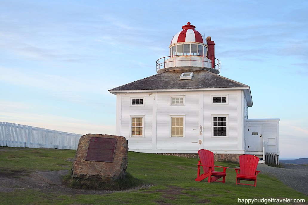 Picture of the decommissioned lighthouse at Cape Spear, now a National Historic Site