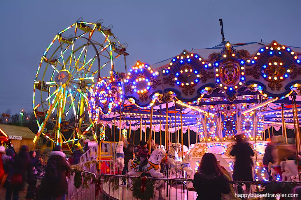 Picture of a Carousel and Ferris wheel