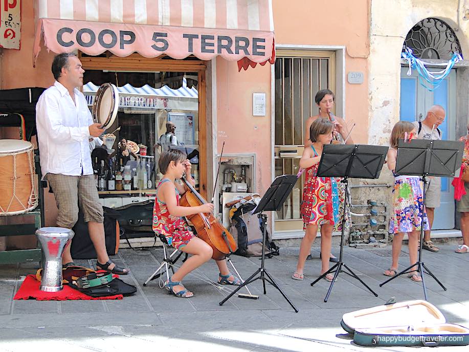 Picture of a Family of street musicians in Riomaggiore-Cinque Terre, Italy
