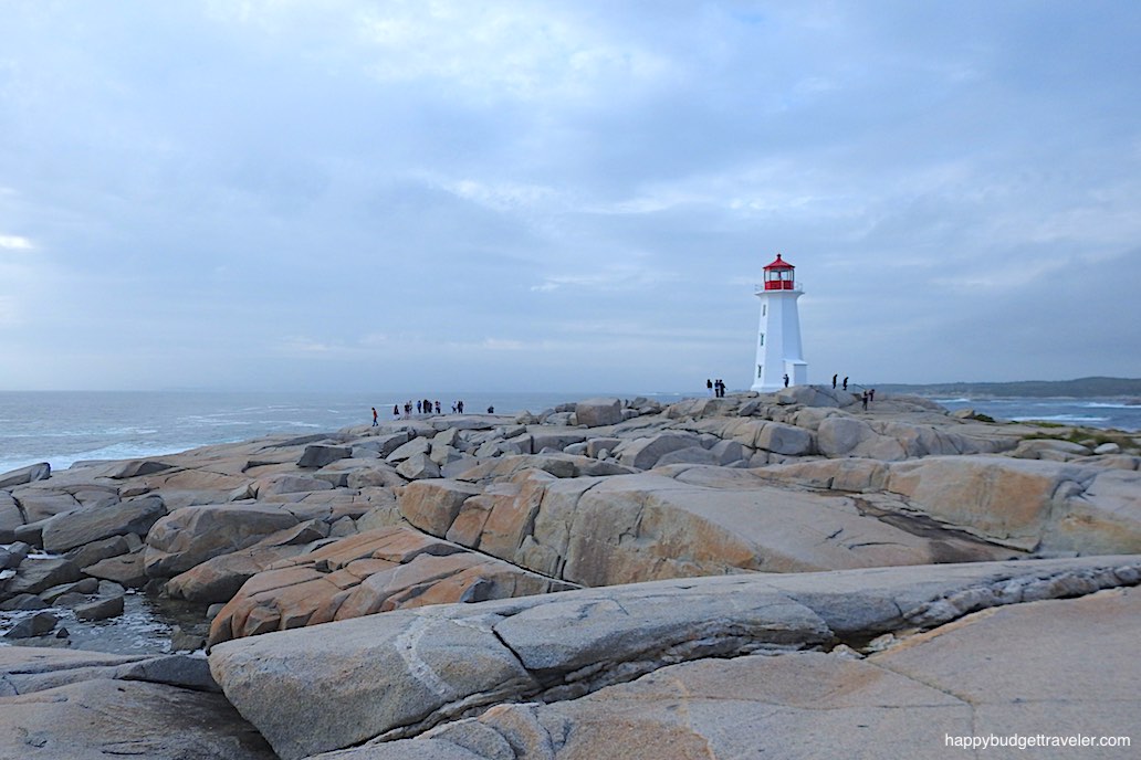 Picture of Peggy's Point Lighthouse, imposing from any angle. Peggy's Cove-Nova Scotia