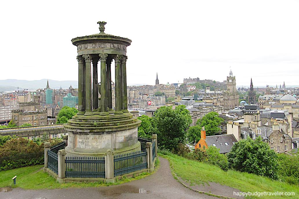 Picture of the Dugald Stewart Monument on Calton Hill, Edinburgh-Scotland