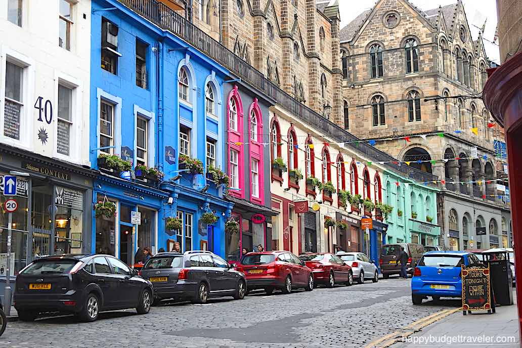 Picture of Colorful West Bow Street, Edinburgh-Scotland