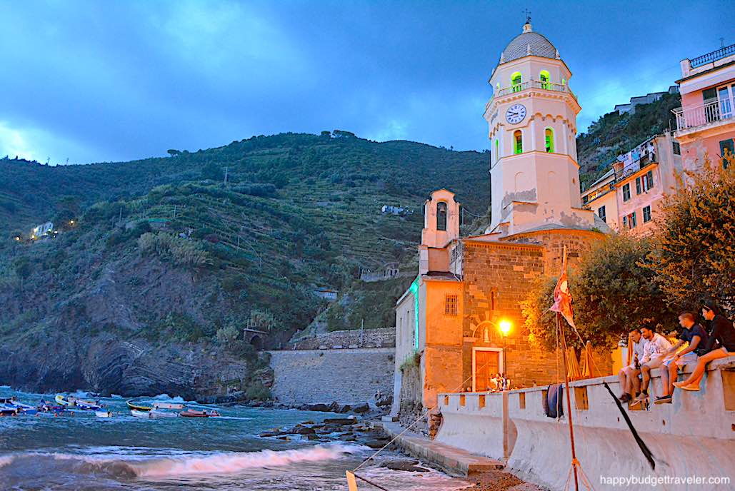 Picture of St. Margaret Church at the seaside, Vernazza-Cinque Terre, Italy