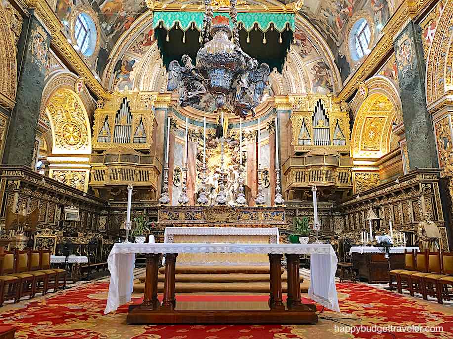 Picture of the main altar in St. John's Co-Cathedral, Valletta, Malta
