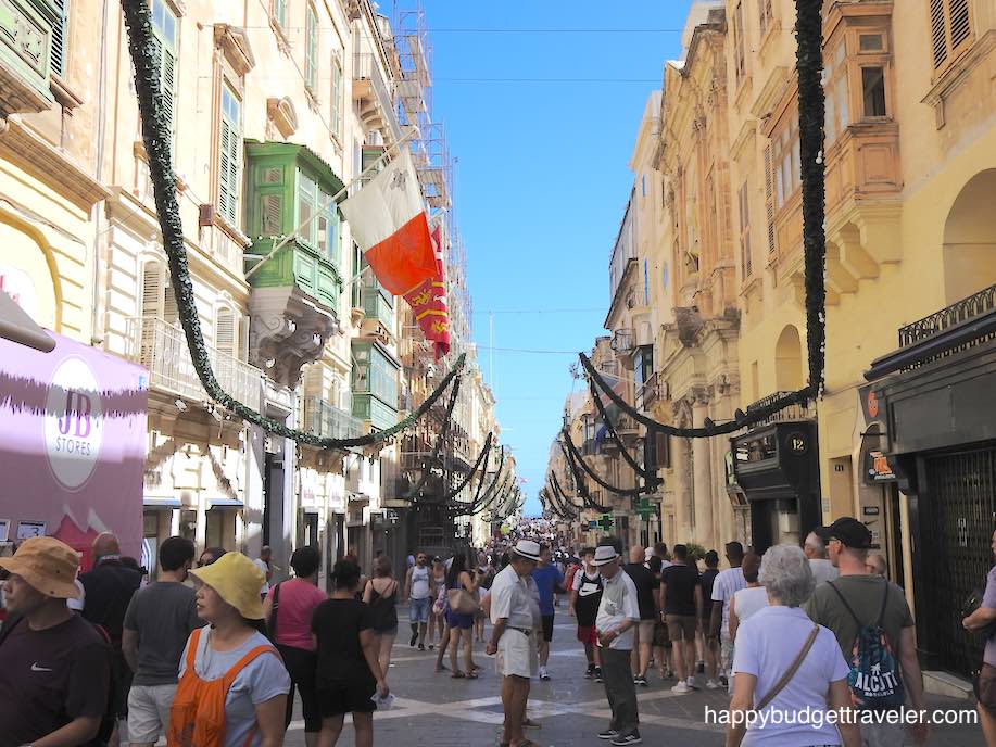 Picture of Republic street, a thoroughfare in Valletta, Malta