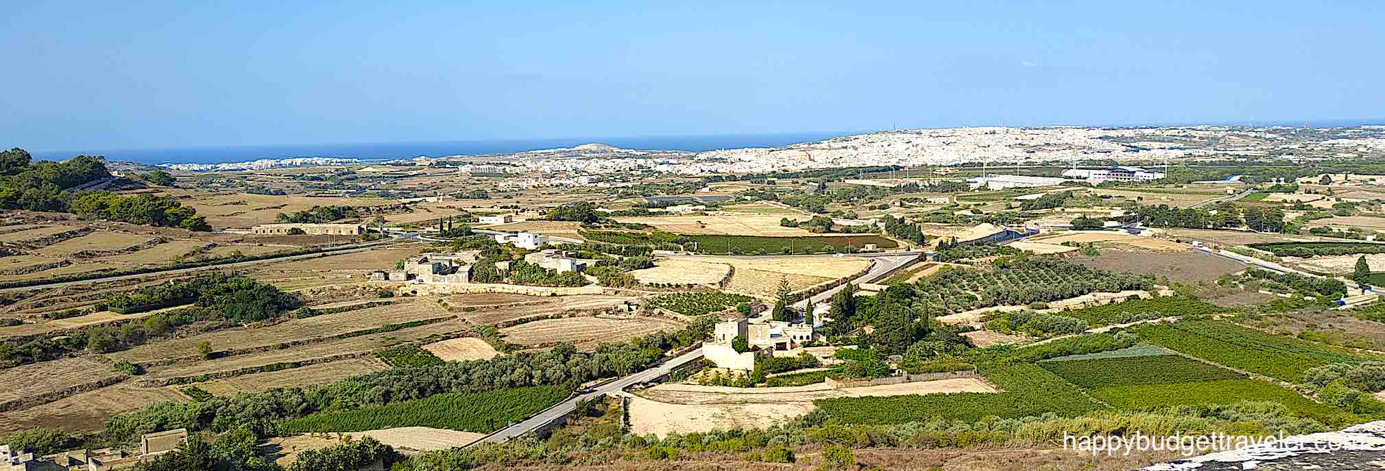 Picture of a view of the countryside in Mdina from Panoramic Malta Viewpoint