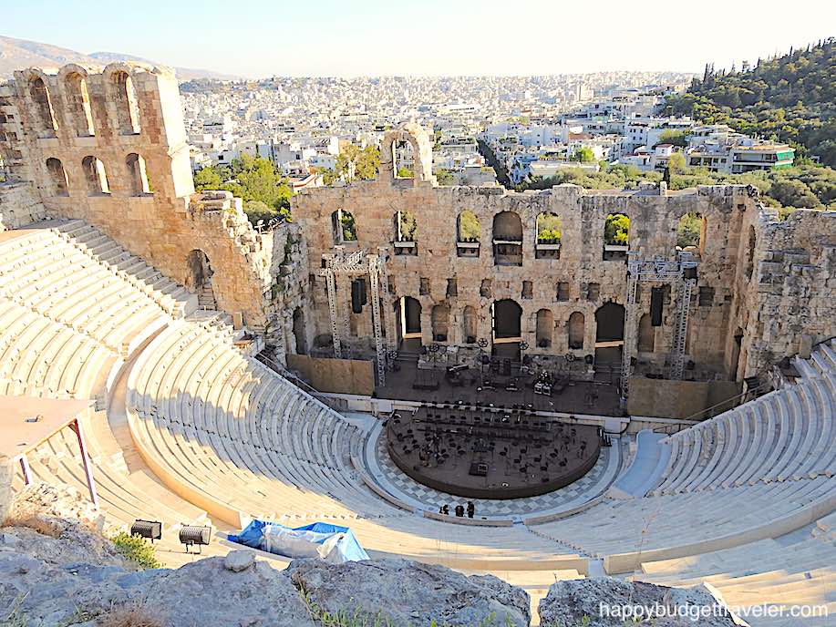 Picture of a Stone Roman Theatre-Odeon of Herodes Atticus, Athens, Greece