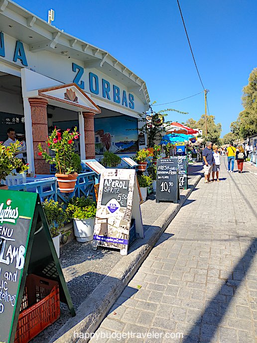 Picture of Restaurants and Bars on the beachfront promenade of Kamari, Santorini