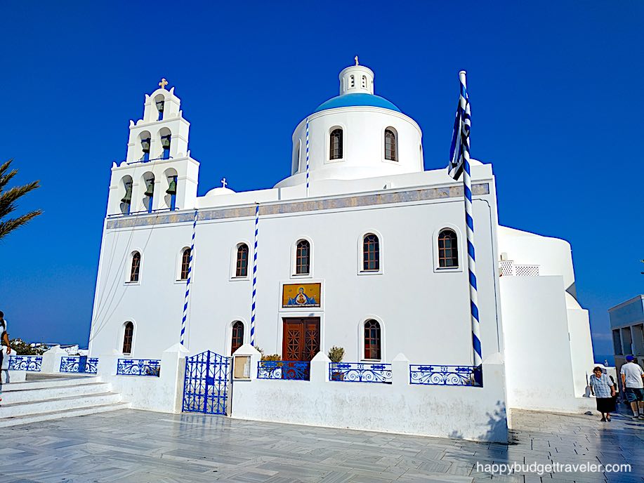 Picture of the Virgin Mary Church in Oia, Santorini