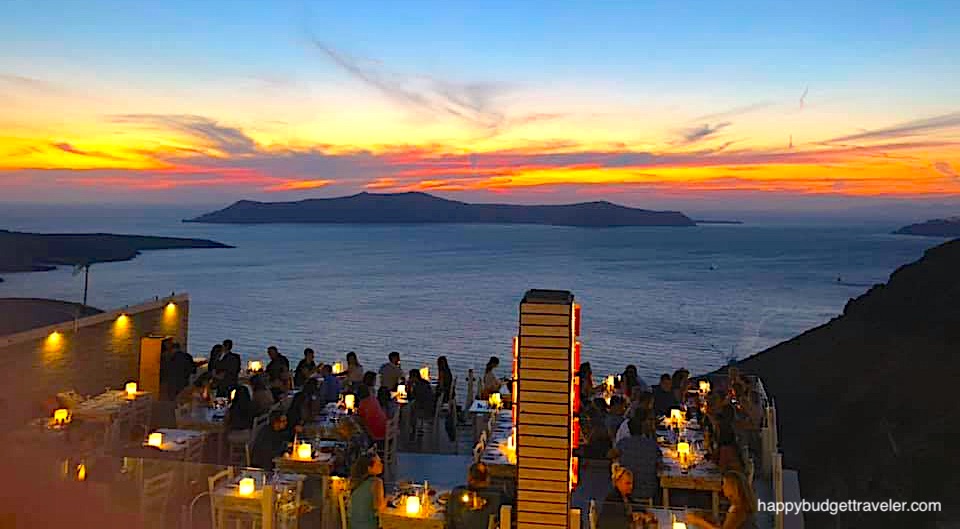 Picture of Dusk dining overlooking the Caldera in Thera, Santorini