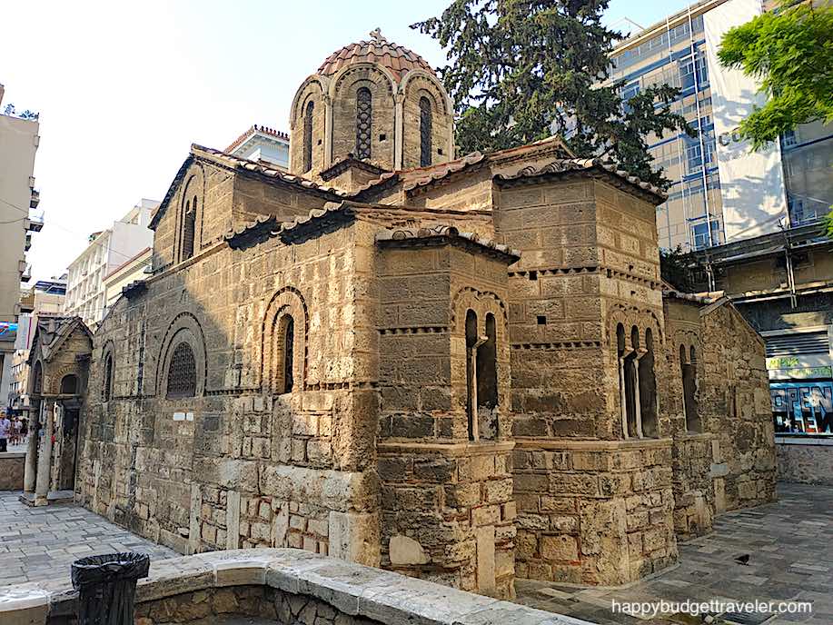 Picture of the church of the Assumption of the Virgin Mary in the Plaka neighborhood. Athens, Greece