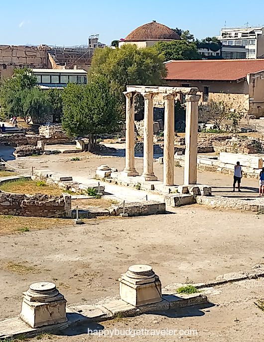 Picture of the ruins of Hadrian's Library. Athens, Greece