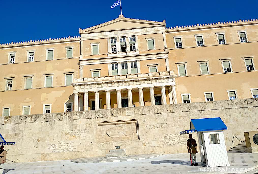 Picture of the Hellenic Parliament building. Athens, Greece