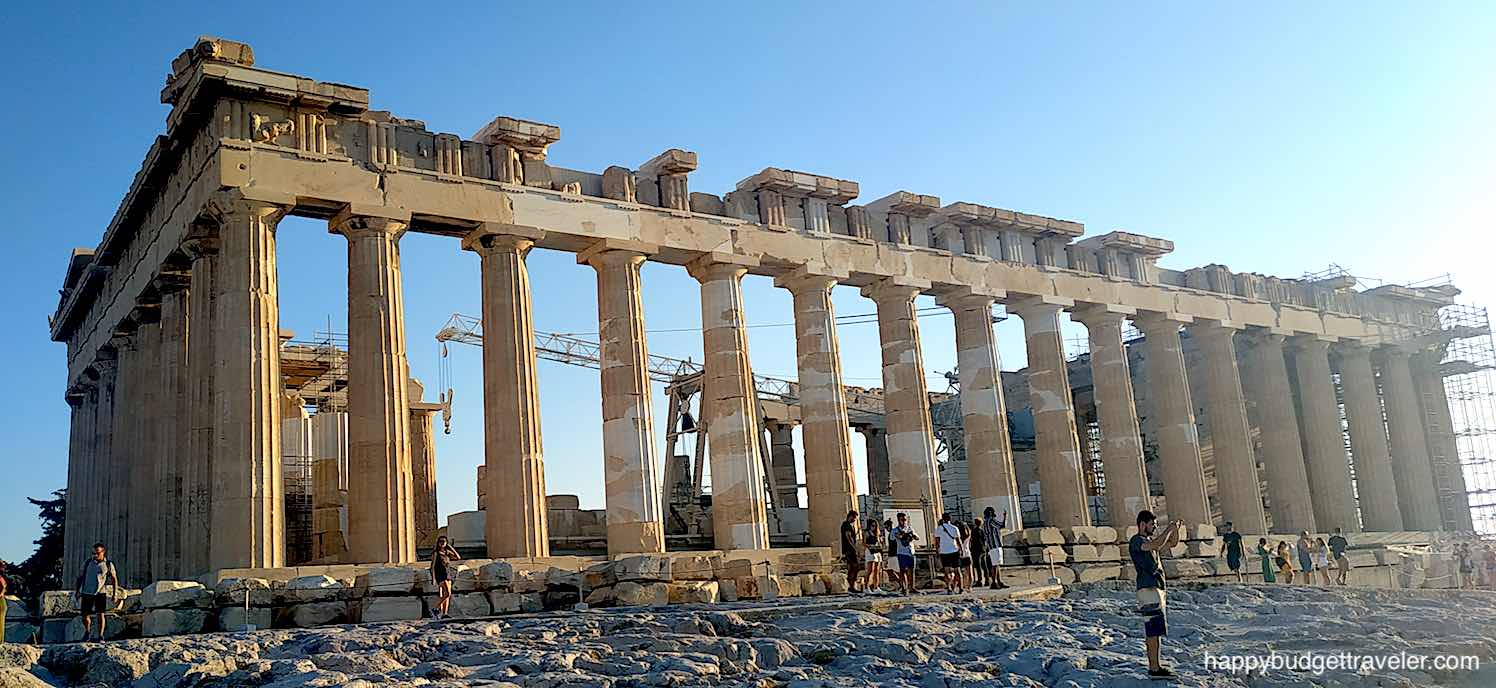Picture of another angle of the Parthenon. Athens, Greece