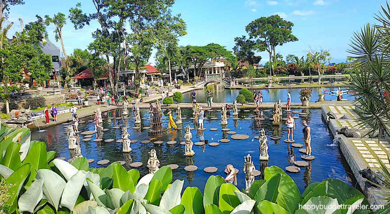 Picture of a Bathing Pond with Stepping-Stones at Tirta Gangga Water Palace. Karangasem, Bali